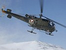 Die "Alouette III" des Bundesheeres eignen sich hervorragend für den Einsatz im Hochgebirge.