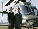 Mit dabei, die beiden ersten Pilotinnen des Bundesheeres