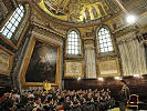 Ein Höhepunkt für die Gardemusik: Die musikalische Umrahmung der liturgischen Feier im Petersdom.
