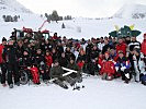 Die Soldaten des Jägerbataillons 24 mit den Athleten des 4. Alpin-Europacup im Kühtai.