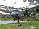 Auch Hubschrauber vom Typ "Alouette" III werden bei dem Training eingesetzt.