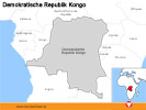 Infografik: Die DR Kongo in Zentralafrika.