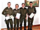 StbWm Lochen Pernkopf ( PzStbB 4), Wm Eveline Sigl (HPA), Oberst Günther Rozenits, Vzlt Hubert Hiesl(HZA Wels)