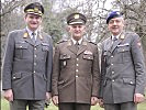 V.l.: Brigadier Reiszner, Brigadegeneral Mate Ostovic, Generalmajor Bernhard Bair.