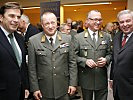 V.l.: Landeshauptmann Voves, Generalleutnant Höfler, Brigadier Zöllner, LH-Steevertreter Schützenhöfer.