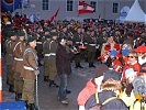 Die Militärmusik Salzburg beim Empfang der Olympioniken.