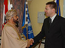 Minister Scheibner begrüßt seinen omanischen Amtskollegen