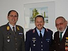 V.l.: Brigadier Anton Oschep, Oberstleutnant Johannes Rudolf und Michael Buchalla.