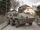 Auch Radpanzer "Pandur" kommen zum Einsatz.