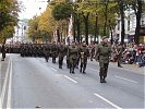 Brigadier Günter Polajnar führte das Parade-Modul 'Infanterie' über die Wiener Ringstraße.