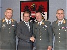 Günther Platter mit dem neuen Team: Dieter Heidecker (l.), Günter Höfler und Dietmar Franzisci (r.).