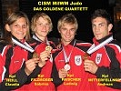 ...und das goldene Quartett der Judo-Militär-WM in Kroatien.
