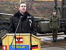Verteidigungsminister Scheibner beim Truppenbesuch im Kosovo.