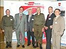 Gruppenfoto von den Führungsspitzen des Kommandos Einsatzunterstützung und der Rail Cargo Austria.