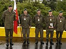 V.l.: Generalmajor Kurt Raffetseder, Vizeleutnant Rudolf Herzog, Stabswachtmeister Wolfgang Reichenpfader,Vizeleutnant Roland Ackerl, Vizeleutnant Rudolf Neuhauser.