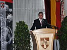 Landeshauptmann Peter Kaiser bei seiner Rede. (Bild öffnet sich in einem neuen Fenster)