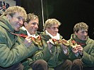 Gold in Turin 2006: Bieler, Gruber, Gottwald und Stecher. (Bild öffnet sich in einem neuen Fenster)