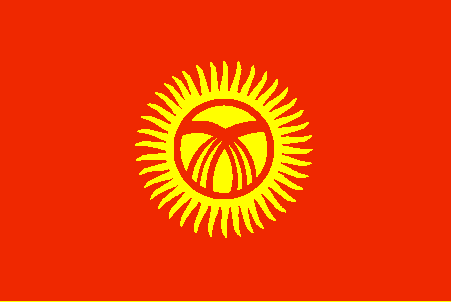 Kirgisistan-Flagge