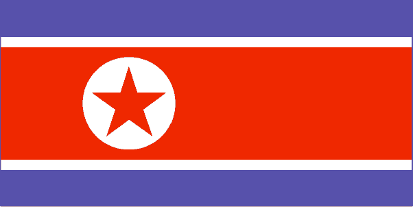 Korea (Nord, Volksrepublik)-Flagge