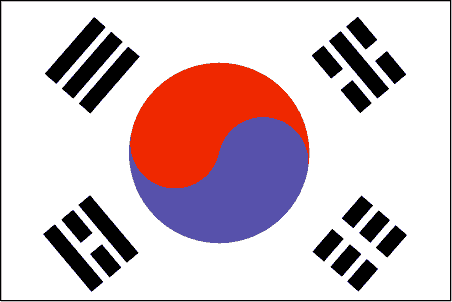 Korea (Süd, Republik)-Flagge