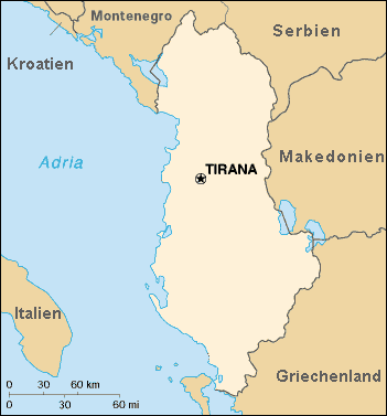Albanien-Karte