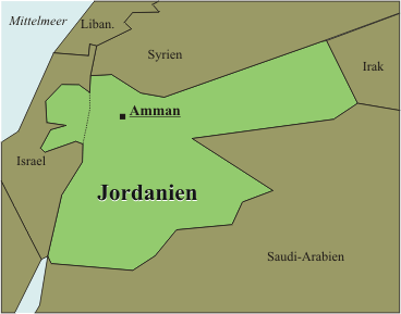Jordanien-Karte
