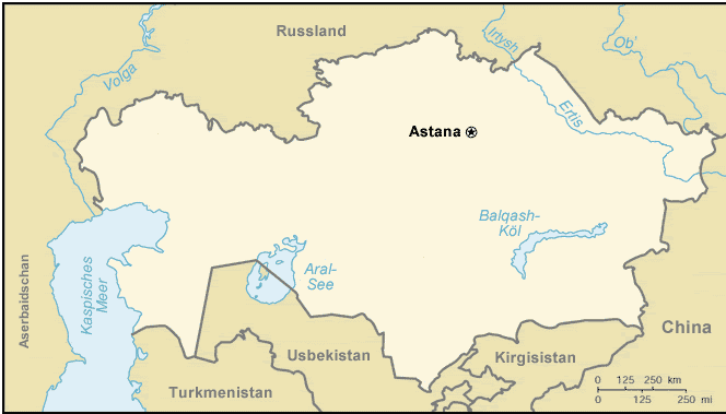 Kasachstan-Karte