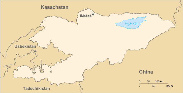 Kirgisistan-Karte