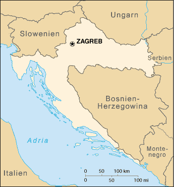 Kroatien-Karte