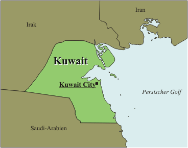 Kuwait-Karte
