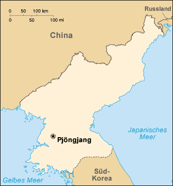 Korea (Nord, Volksrepublik)-Karte