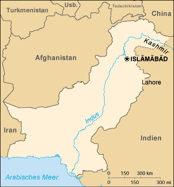 Pakistan-Karte