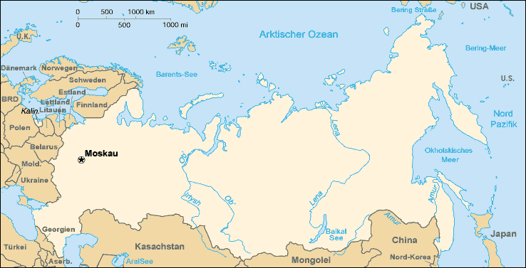 Russische Föderation-Karte
