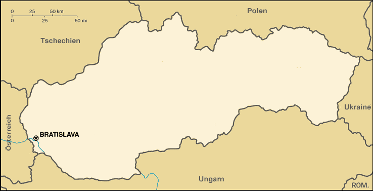 Slowakei-Karte