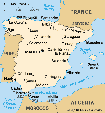 Spanien-Karte