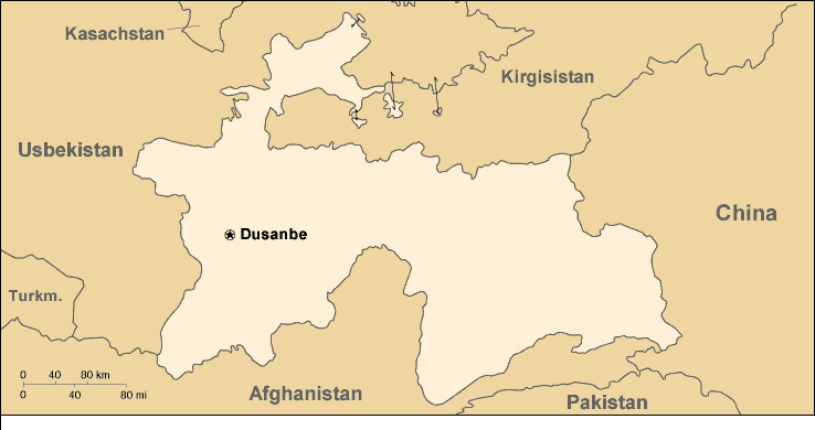 Tadschikistan-Karte