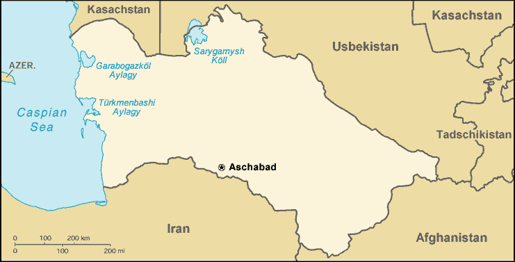 Turkmenistan-Karte