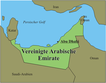 Vereinigte Arabische Emirate-Karte