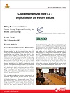 Croatian Membership in the European Union - Implications for the Western Balkans - 27th Workshop of the Study Group "Regional Stability in South East Europe" - Policy Paper