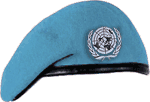 UN-blaues Barett