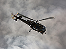 18.5.: Ein "Alouette" III-Hubschrauber auf dem Weg nach Aigen im Ennstal. (Bild öffnet sich in einem neuen Fenster)