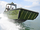 21.8.: Ein Pionierboot am Bodensee in voller Fahrt. (Bild öffnet sich in einem neuen Fenster)