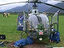Die SA 342 Gazelle aus Großbritannien wird für das erste Event vorbereitet. (Bild öffnet sich in einem neuen Fenster)