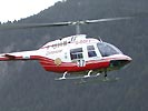 Bell 206 Jet Ranger beim Versenken des Fenders. (Bild öffnet sich in einem neuen Fenster)