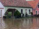 Das Wasser bahnt sich den Weg durch Zöbing/NÖ. (Bild öffnet sich in einem neuen Fenster)