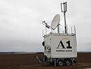 Mobilkom-Antennenshelter im Probeeinsatz. (Bild öffnet sich in einem neuen Fenster)