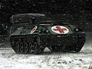 Der Sanitätsschützenpanzer ist immer in der Nähe. (Bild öffnet sich in einem neuen Fenster)