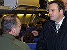 Verteidigungsminister Platter verabschiedet sich von den Soldaten. (Bild öffnet sich in einem neuen Fenster)