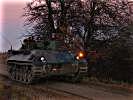 Der Schützenpanzer beim Beziehen des Verfügungsraumes. (Bild öffnet sich in einem neuen Fenster)