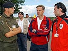 CISM-Repräsentant Nylander und Brigadier Pronhagl. (Bild öffnet sich in einem neuen Fenster)